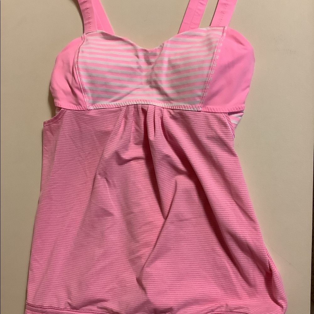 Lululemon pink striped tank top size 6 - Picture 5 of 6
